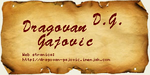 Dragovan Gajović vizit kartica
